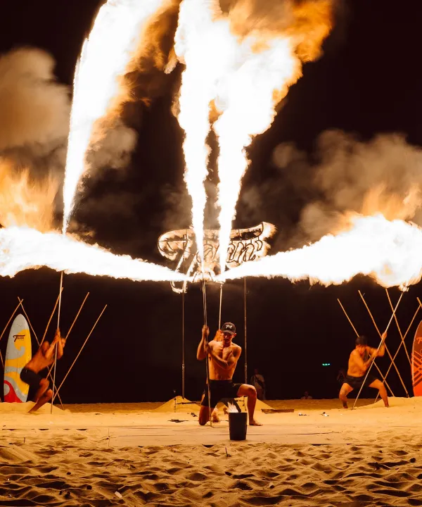 Tann Sunset Beach Front Fireshow